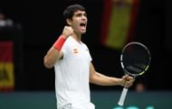 Carlos Alcaraz at the 2022 Davis Cup.